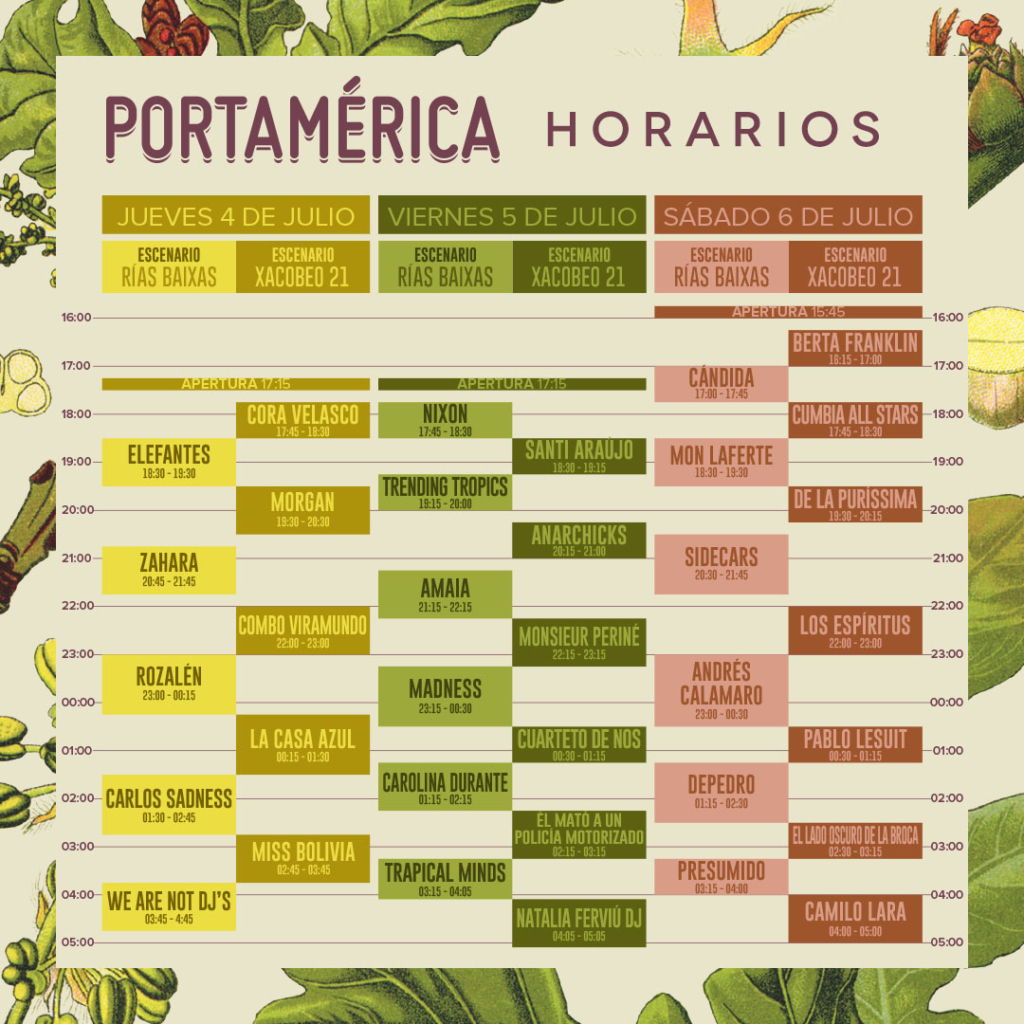 Ya disponibles los horarios del Portamérica 2019