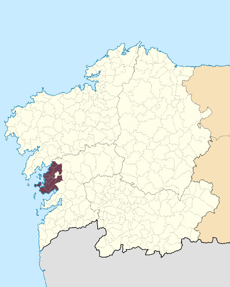 Mapa de situación de Montes do Salnés