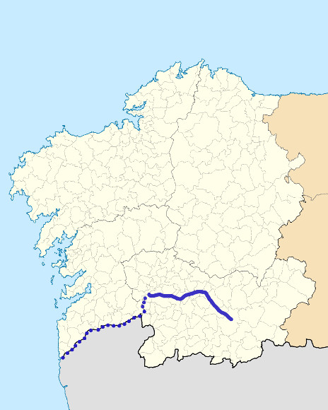 Mapa de situación de Arnoia