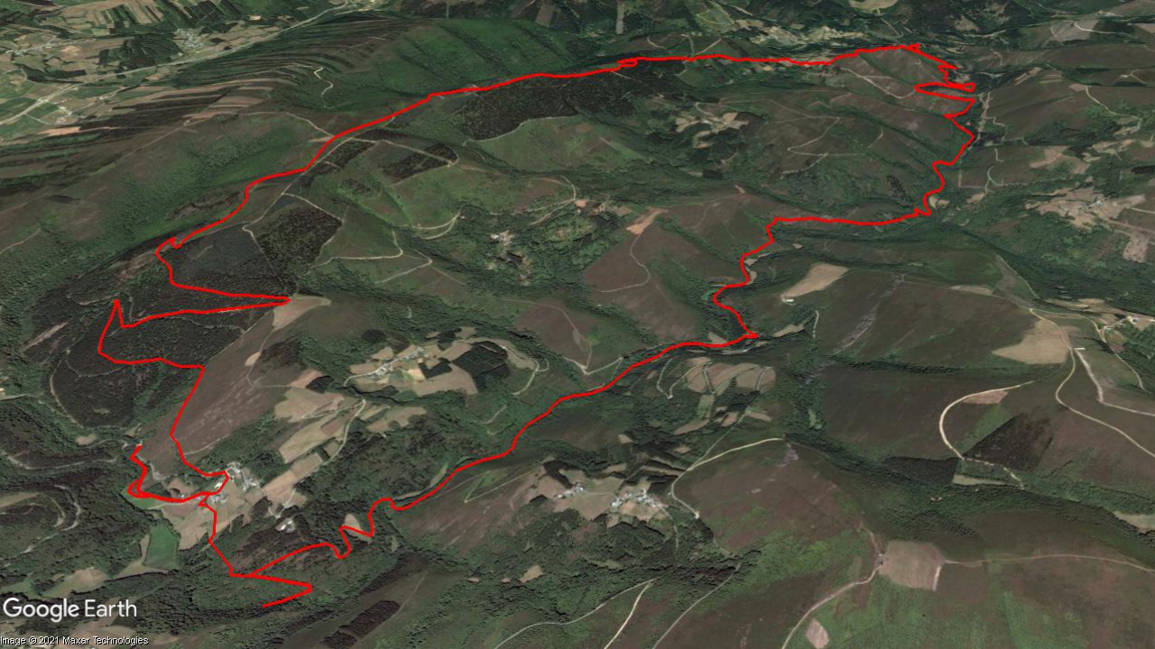 Mapa del recorrido Ruta da Marronda-Alto Eo