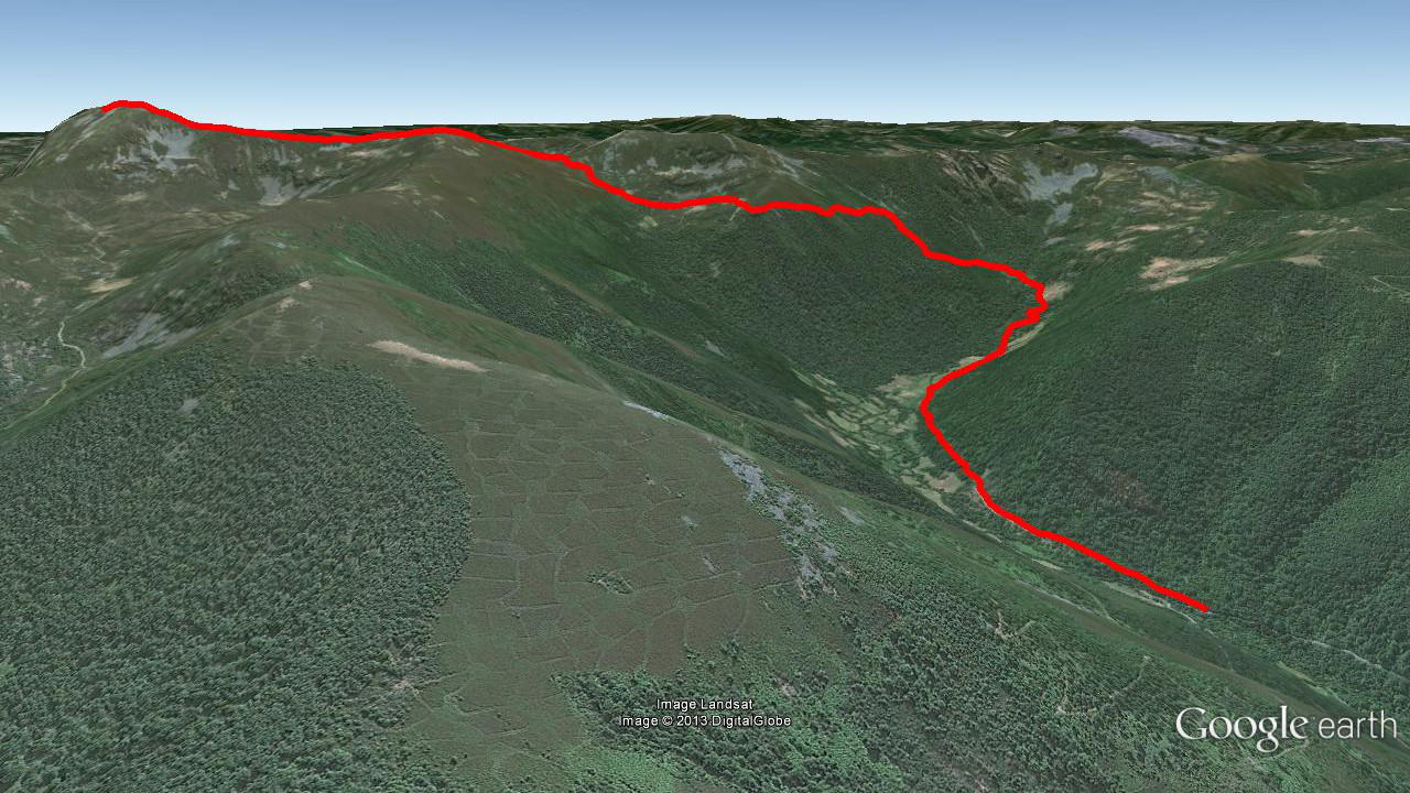 Mapa del recorrido Subida a Mustallar desde A Ponte de Vales