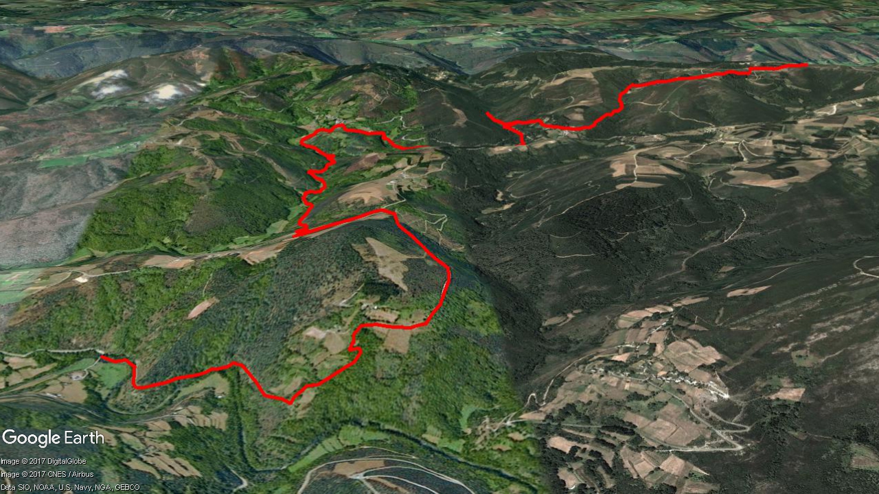 Mapa del recorrido Sendeiro de Quintá-Río Donsal