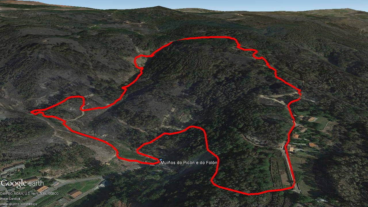 Mapa del recorrido Muiños do Picón e do Folón