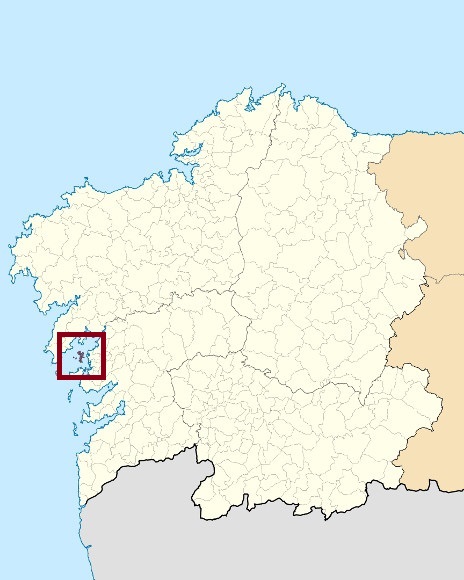 Mapa de situación de Illas da Ría de Arousa